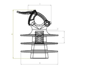 AerialGuard® Pin Insulator - Polymeric (Ratchet Top)